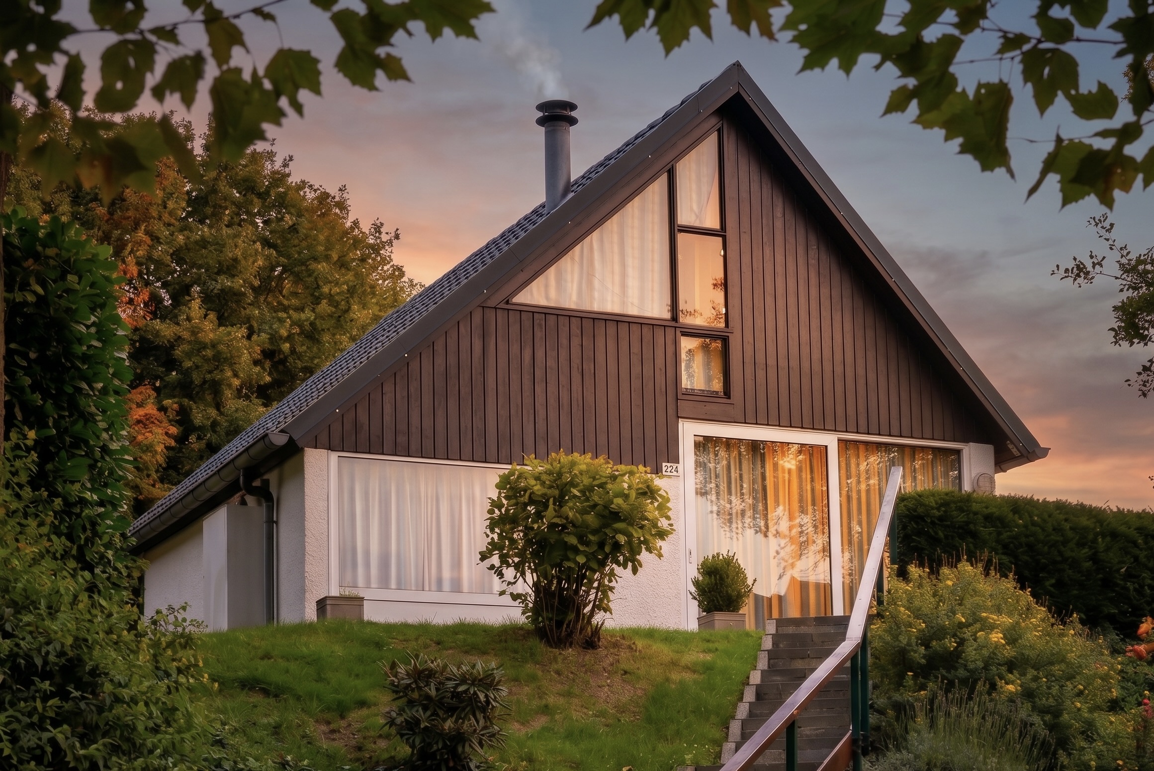 Uitzicht over het Geuldal vanuit de bungalow